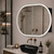 Pill Oval 900mm x 600mm Frontlit LED Mirrored Shaving Cabinet, Matte Black