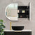 Pill Oval 900mm x 600mm Frontlit LED Mirrored Shaving Cabinet, Matte Black