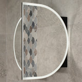 Pill Oval 900mm x 600mm Frontlit LED Mirrored Shaving Cabinet, Matte Black