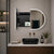 Pill Oval 900mm x 600mm Frontlit LED Mirrored Shaving Cabinet, Matte Black