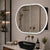 Pill Oval 900mm x 600mm Frontlit LED Mirrored Shaving Cabinet, Matte Black