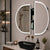 Pill Oval 900mm x 600mm Frontlit LED Mirrored Shaving Cabinet, Matte Black