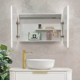 Pill Oval 900mm x 600mm Frontlit LED Mirrored Shaving Cabinet, Matte White