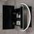 Pill Oval 1200mm x 750mm Frontlit LED Mirrored Shaving Cabinet, Matte Black