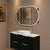 Pill Oval 1200mm x 750mm Frontlit LED Mirrored Shaving Cabinet, Matte Black