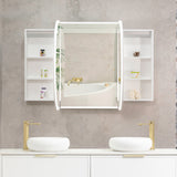 Pill Oval 1800mm x 900mm Frontlit LED Mirrored Shaving Cabinet, Matte White