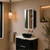 Retti Rectangular 450mm x 750mm Frontlit LED Mirrored Shaving Cabinet, Matte Black