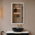 Retti Rectangular 450mm x 750mm Frontlit LED Mirrored Shaving Cabinet, Matte Black