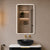 Retti Rectangular 450mm x 750mm Frontlit LED Mirrored Shaving Cabinet, Matte Black