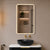 Retti Rectangular 450mm x 750mm Frontlit LED Mirrored Shaving Cabinet, Matte Black