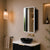 Retti Rectangular 450mm x 750mm Frontlit LED Mirrored Shaving Cabinet, Matte Black
