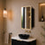 Retti Rectangular 450mm x 750mm Frontlit LED Mirrored Shaving Cabinet, Matte Black
