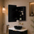 Retti Rectangular 450mm x 750mm Frontlit LED Mirrored Shaving Cabinet, Matte Black