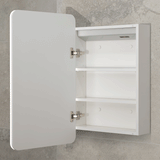 Retti Rectangular 450mm x 750mm Frontlit LED Mirrored Shaving Cabinet, Matte White