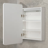 Retti Rectangular 450mm x 750mm Frontlit LED Mirrored Shaving Cabinet, Matte White