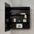 Retti Rectangular 600mm x 750mm Frontlit LED Mirrored Shaving Cabinet, Matte Black