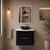 Retti Rectangular 600mm x 750mm Frontlit LED Mirrored Shaving Cabinet, Matte Black