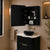 Retti Rectangular 600mm x 750mm Frontlit LED Mirrored Shaving Cabinet, Matte Black