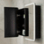 Retti Rectangular 750mm x 750mm Frontlit LED Mirrored Shaving Cabinet, Matte Black