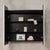Retti Rectangular 750mm x 750mm Frontlit LED Mirrored Shaving Cabinet, Matte Black