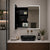 Retti Rectangular 750mm x 750mm Frontlit LED Mirrored Shaving Cabinet, Matte Black