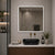 Retti Rectangular 750mm x 750mm Frontlit LED Mirrored Shaving Cabinet, Matte Black