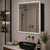 Retti Rectangular 750mm x 750mm Frontlit LED Mirrored Shaving Cabinet, Matte Black
