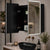 Retti Rectangular 750mm x 750mm Frontlit LED Mirrored Shaving Cabinet, Matte Black