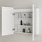 Retti Rectangular 750mm x 750mm Frontlit LED Mirrored Shaving Cabinet, Matte White