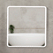 Retti Rectangular 750mm x 750mm Frontlit LED Mirrored Shaving Cabinet, Matte White