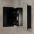 Retti Rectangular 900mm x 750mm Frontlit LED Mirrored Shaving Cabinet, Matte Black