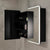 Retti Rectangular 900mm x 750mm Frontlit LED Mirrored Shaving Cabinet, Matte Black