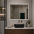 Retti Rectangular 900mm x 750mm Frontlit LED Mirrored Shaving Cabinet, Matte Black