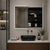 Retti Rectangular 900mm x 750mm Frontlit LED Mirrored Shaving Cabinet, Matte Black