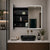 Retti Rectangular 900mm x 750mm Frontlit LED Mirrored Shaving Cabinet, Matte Black