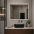 Retti Rectangular 900mm x 750mm Frontlit LED Mirrored Shaving Cabinet, Matte Black