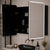 Retti Rectangular 900mm x 750mm Frontlit LED Mirrored Shaving Cabinet, Matte Black