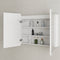 Retti Rectangular 900mm x 750mm Frontlit LED Mirrored Shaving Cabinet, Matte White