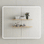 Retti Rectangular 900mm x 750mm Frontlit LED Mirrored Shaving Cabinet, Matte White