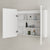 Retti Rectangular 900mm x 750mm Frontlit LED Mirrored Shaving Cabinet, Matte White