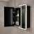 Retti Rectangular 1200mm x 750mm Frontlit LED Mirrored Shaving Cabinet, Matte Black
