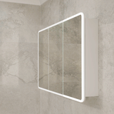 Retti Rectangular 1200mm x 750mm Frontlit LED Mirrored Shaving Cabinet, Matte White