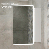 Retti Rectangular 1200mm x 750mm Frontlit LED Mirrored Shaving Cabinet, Matte White