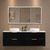Retti Rectangular 1500mm x 750mm Frontlit LED Mirrored Shaving Cabinet, Matte Black