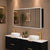 Retti Rectangular 1500mm x 750mm Frontlit LED Mirrored Shaving Cabinet, Matte Black