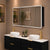 Retti Rectangular 1500mm x 750mm Frontlit LED Mirrored Shaving Cabinet, Matte Black
