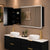 Retti Rectangular 1500mm x 750mm Frontlit LED Mirrored Shaving Cabinet, Matte Black