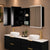 Retti Rectangular 1500mm x 750mm Frontlit LED Mirrored Shaving Cabinet, Matte Black