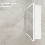 Retti Rectangular 1500mm x 750mm Frontlit LED Mirrored Shaving Cabinet, Matte White