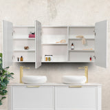 Retti Rectangular 1500mm x 750mm Frontlit LED Mirrored Shaving Cabinet, Matte White